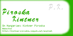 piroska kintner business card